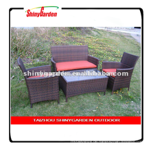 Shinyagrden Kissen Sitz Garten Terrasse Rasen Schnitt Couch Wicker Möbel Set Outdoor PE Kaffee